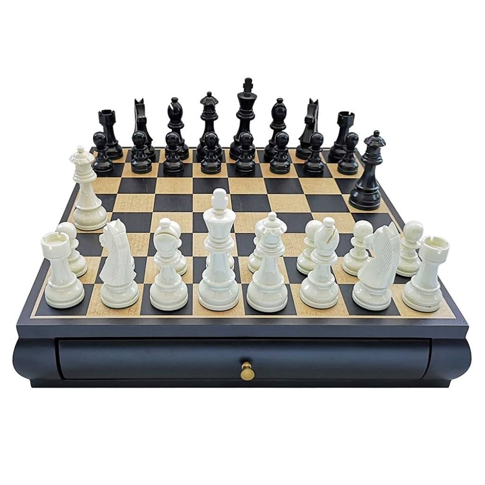 英語教材　チェス Amazon | Wegiel 木製 チェスセット Chess Board Set AMBASSADOR